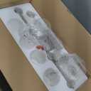 SineRise 4-Light Brushed Nickel Vanity Light with 3 Color Modes (3000K/4000K/6000K), Eye Protection LED Bathroom Light Fixture, Dimmable Modern Wall Light Over Mirror with Clear Glass Shade