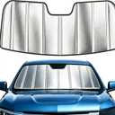 Custom Fit Windshield Sun Shade for Mercedes-Benz GLE/GLS 2020-2026, Foldable 3-Layer High Reflective Silver Sunshade, Blocks UV Rays & Reduces Cabin Heat