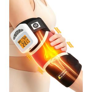CAMECO 2in1 Cordless Elbow Massager with Heat for Tennis Elbow & Tendonitis Pain Relief, 5000mAh Battery & 104℉140℉ Arm Heating Pad Sleeve with Vibration, Rechargeable Heated Elbow Wrap Brace