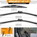 AUTOBOO 22"+22" Windshield Wipers Blades Replacement for Chevrolet Chevy Tahoe Suburban GMC Yukon XL Cadillac Escalade 2021-2024 with 13 Inch Rear Wiper Blade -Original Factory Quality (Pack of 3)