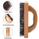 Wire Brush with Handle, Large Wire Brush for Cleaning Rust Removal Hotels Grills Welding Slags 12X8 Rows Flat Carbon Steel Wires,1PCS