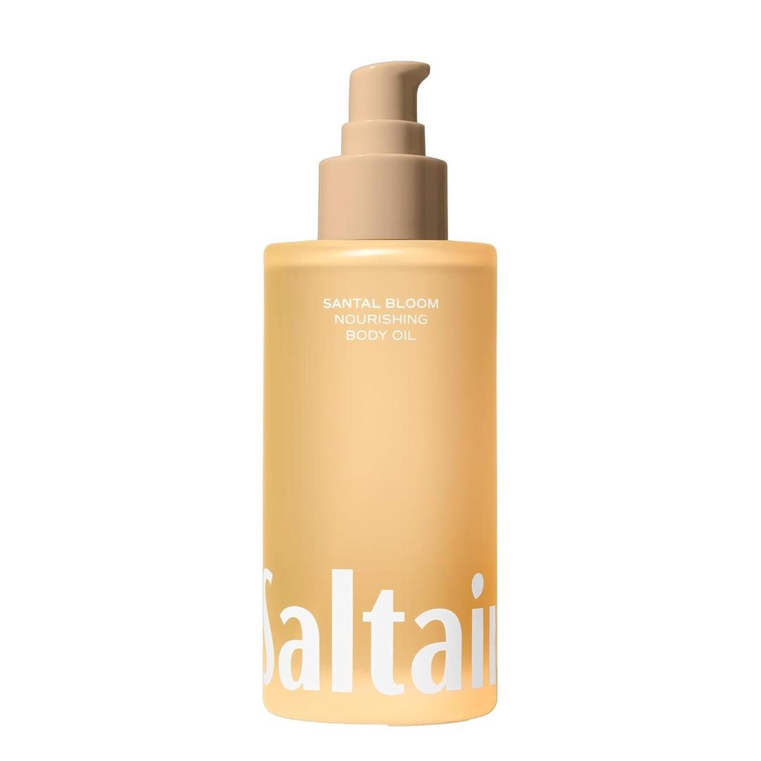 Saltair Body Oil - Luxurious Santal Bloom After Shower and Bath Oil for Women and Men. Botanical, Non-Greasy, Well-Absorbing Moisturizer for Hydrating Dry Skin 4oz Pump Bottle