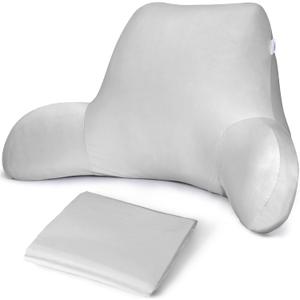 Cooling Reading Pillow Cover with Large Back Opening, Soft Replacement Slipcover for Husband Pillow, Removable & Machine Washable