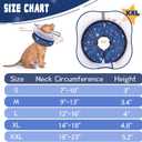 Elevated Inflatable Dog Cone Collar to Stop Licking, Doggie Donut Collar After Surgery, Soft Dog Cone Alternative for Small Medium Large Dogs (Blue, XXL)