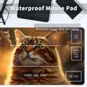 Cool Cat Card Game Mats, MTG Playmat & Mouse Pad 24" x 14", Game Play Mat with Stitched Edge for Magic The Gathering, Anime TCG Card Desk Writing Pad
