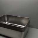 Kirecoo Stainless Steel Cat Litter Box XXL- Metal High Sided Cat Pan, Large Stainless Steel Box, Indoor Litter Tray, Non Stick, No Smell, Easy to Clean, Pet Toilet Supplies for Kitten, Kitty, Rabbit (23.43" L x 15.55" W x 7.68" H)