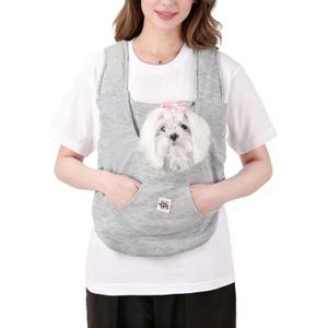 FLAdorepet Pet Carrier Backpack for Extra Small Dog Cat and Rabbit,Yorkie Teacup Chihuahua Front Dog Puppy Carrier Backpack for Traveling Hiking Camping,Hands Free Pet Sling, Anxiety Relief Grey