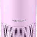 FULMINARE Air Purifiers for Home Bedroom H13 HEPA Air Purifier, 3 Speeds, Timer, 24dB, Small Mini Air Purifier with Night Light, Purple