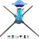 3D Hologram Fan-Hologram Fan Projector with 832 pcs HD LED Beads -700 Holographic Video Advertising Projector,27.6APP+Bluetooth+Remote+WIFI