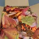 MIZII Fall Decor Artificial Maples Leaf Pumpkin Garland 10FT Autumn Maple Vines Garland Thanksgiving Halloween Harvest Decorations for Home Porch Mantle Fireplace Farmhouse Outdoor Indoor (10FT,Maple)