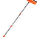 Professional 2 in 1 Squeegee Window Squeegee with 51 inch Long Handle Chenille Window Eraser for Home, High-Rise Windows, Car Windshield, Mirror, Orange