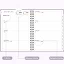 2 x 2026 Planner, Weekly and Monthly Calendar Academic Planner, Jan 2026 - Dec 2026, Planning Agenda Book for Desk Accessories and School Supplies - A5 (6.3'' x 8.5'') (Purple)