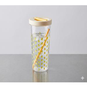 Plastic Sipper & Straw Lemon Edition