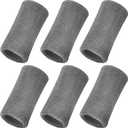 WILLBOND 6 Inch Wristbands Paris Sports Competitions Supplies Sport Long Wrist Bands Sweatband Elastic Athletic for Gym Tennis Outdoor Activity (Grey)