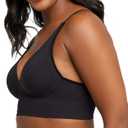 Maidenform Women's Push-up Bra, M Seamless Lift Longline Bralettes Bras for Women, Seamless, Convertible (Plus Sizes, Too) (Black, M)