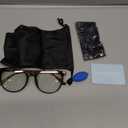 Gaoye Blue Light Blocking Glasses, Retro Round Eyewear Frame Anti Eyestrain Computer Glasses for Women Men (Tea Leopard/Transparent Lens)