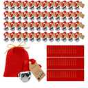 Duraaamo 60 Sets Christmas Polar Themed Party Gifts Bulk Believe Bell Ornaments Santa Sleigh Bells Christmas Train Party Gifts Stocking Stuffers Holiday Decoration for Xmas Tree Home (Silver)