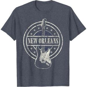 Vintage New Orleans Souvenir Rock and Roll Guitar Player T-Shirt
size large