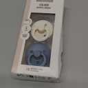 Bibs Pacifiers Color Collection, Set of 2 BPA-Free Latex Pacifiers Made in Europe, Round Nipple Baby Pacifier. (0+ Month (Pack of 2), Ivory / Petrol)