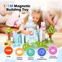 Magnetic Blocks, 150 PCS Magnetic Building Blocks Set, Castle Magnet Building Cubes, Magnet Tiles Stacking Toys for Kids, STEM Sensory Toys for Girls Boys 3 4 5 6+ Years Old, Birthday