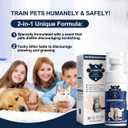 2 Bottles Cat Deterrent Spray Natural, Non-Toxic Anti-Scratch Spray for Cats & Kittens Indoor & Outdoor Pet Training Aid Furniture & Carpet Protector (Blue, M)