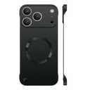 YAOZOCASE for iPhone Case,Luxury Magnetic Metal Gloss Matte Ultra Thin Frameless,Compatible with Magsafe Slim Hard PC Protection Shockproof Phone Case (Black,iPhone 17 Pro Max)