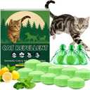 Cat Deterrent Outdoor, 10 Pack Natural Peppermint Essential Oil Cat Deterrent Balls Outdoor Indoor, Keep Cats Out of Yard Garden Lawn Plants Furniture Trash Anti Cat Scratch Chew, Keep Cats Away