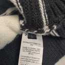 Black Casual Women's Round Neck Wave Stripe Color Long-Sleeved Knit Sweater