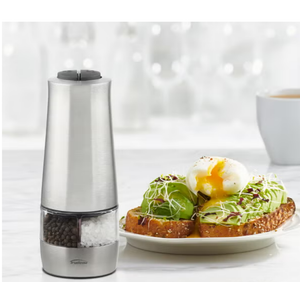 Trudeau 2 in 1 Stainless Steel Automatic Electric Salt and Pepper Grinder with 6 AAA Battery