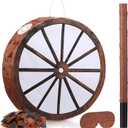 Cowboy Pinata 13 Inch Wagon Wheel Western Pinata with Stick Blindfold and Confetti Cowboy Country Themed Birthday Party Decorations Supplies for Adults Rodeos Events Gatherings