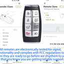 Keyless Entry Remote Control Smart Key for Hyundai Genesis GV70 2021 2022 | Alliskeys 8-Buttons Proximity Key Fob Replacement for Hyundai Genesis GV70 2021 2022 TQ8-FOB-4F35 95440-AR010