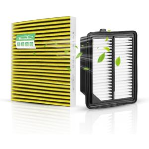 Engine and Cabin Air Filter Set, Replacement for 2014-2015 & 2017-2022 Honda Accord Hybrid 2.0L (Naturally Aspirated Only) - Activated Carbon - 2 Pack Automotive Accessories #CF10134 CA11399