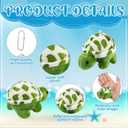 HyDren 24 Pcs Small Turtle Stuffed Toy Bulk Soft Sea Turtle Animal Plush Adorable Stuffed Tortoise Plushies Toy for Kids Girl Boy Ocean Party Decoration for Birthday Easter Classroom(Fresh Style)