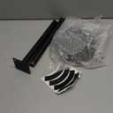 Drink Table, Small Pedestal Side Table, Round Cocktail Table, End Table with Metal Base, for Small Spaces, Marble Black