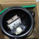 Halloween Decorations - Cauldron Halloween Decor with Magic Floating Potion Bottles Fog Diffuser Spooky Skeletons & Black Plastic Witches Bowl for Indoor Outdoor Party/Table/Mantel/Kitchen Decor