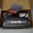 48V 20A LiFePO4 Battery Charger, 58.4V Lithium Battery Charger, Fast Charging, Over-Current and Over-Voltage Protection for 48V Lithium Iron Phosphate Batteries