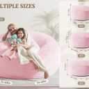 WSOFRLAC 6FT Bean Bag Chair, Oversized Lazy Bean Bag Couch, Pink