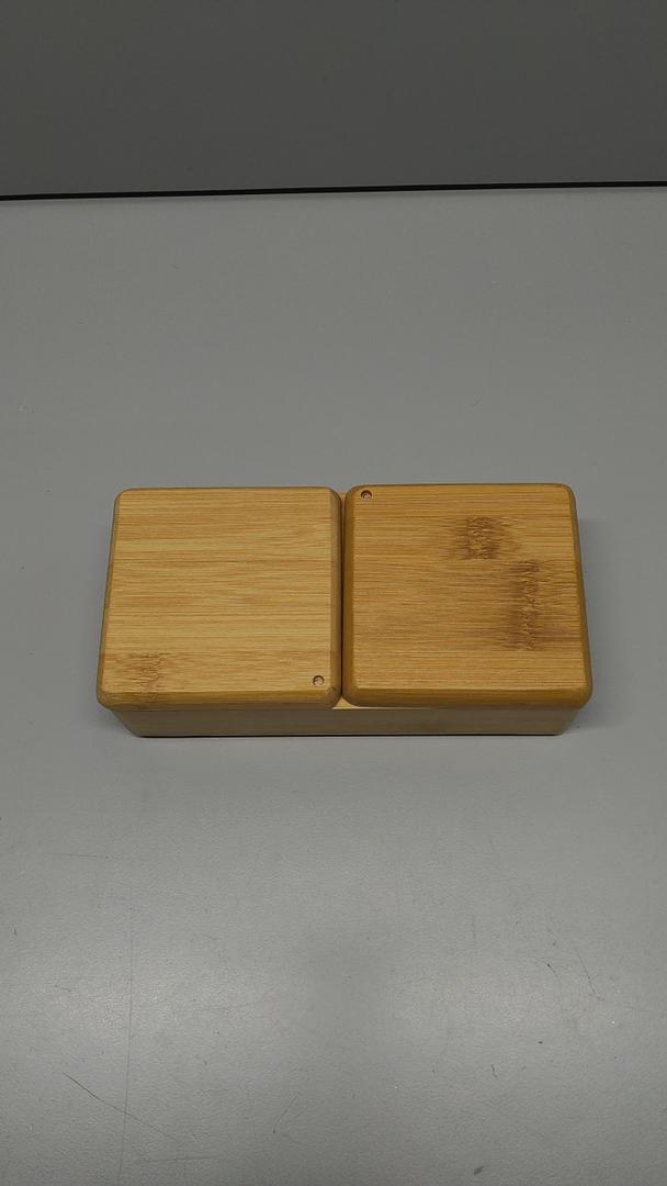 Wooden Box Organizer, Natural Bamboo