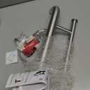 Brushed Nickel Towel Rack Grab Bar Combo, Zepolu Stainless Steel Safety Balanced Assist Support Handle 17 Inch, 2-in-1 Handicap Towel Bar, Wall Mounted Towel Holder for Senior Elderly Disabled