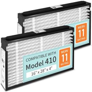 2 Packs 410 Replacement Filter Compatible with AprilAire Whole House Air Purifier 1410 1610 2410 2416 3410 4400, Replacements for Merv 11 Whole House Furnace Filters 16×25×4