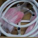 WARMALL 3PCS Giant Flowers for Decoration, 5.9Ft Large Artificial Silk Flower with Stems and Stands, Wedding Party Banquet Graduation Home Garden Shop Window Photography Props Background DecorPink