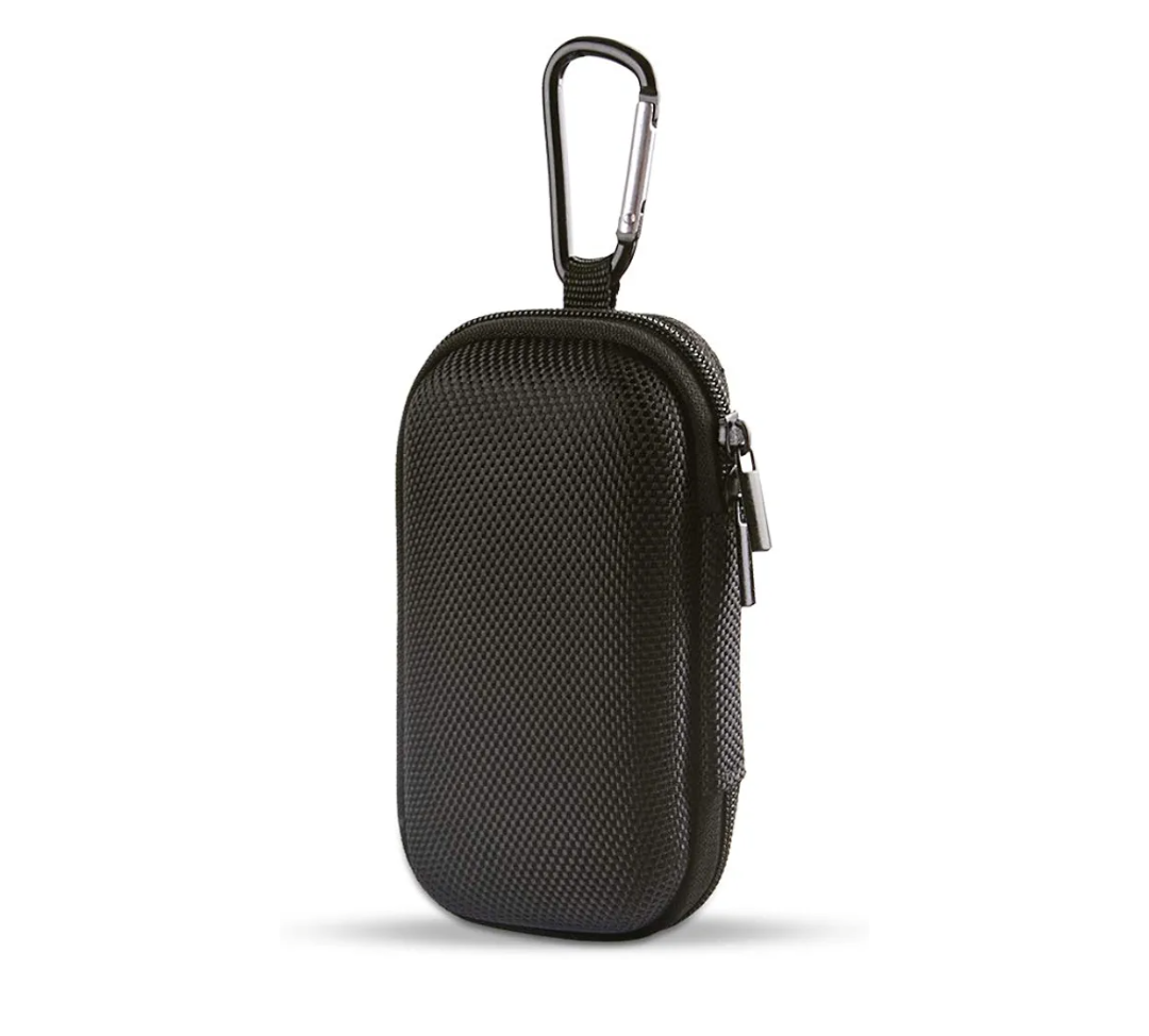 Portable Hard EVA Case, Hootek Protective Hard Shell Travel Carrying Case Bag with Dual Zipper and Metal Carabiner for MP3 Players, USB Cable, Earphones, Memory Cards, U Disk, Lens Filter, Keys, Coins