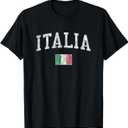 Italy TShirt Vintage Italia Sports Design Italian Flag Tee TShirt. XL Size