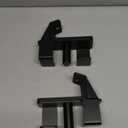 AINAFIX J Hooks for 2" x 2" Power Rack with 1" Hole, Rubber Pad J-Hook for Power Cage, Bottom Reinforced Steel J Cups for Squat Rack, Heavy Duty Barbell Holder, Black