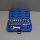 17PCS Pass Through Socket Set, Chrome Vanadium Steel, Versatile Space-Saving Design, Efficiency and Dependability, Enhanced Grip and Accessibility