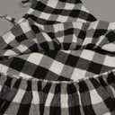 yuboo Buffalo Plaid Christmas Tree Skirt, Thanksgiving Black and White Plaid Ruffle Xmas Tree Skirt 48 inches, Farmhouse Clown Ruffle Christmas Decorations&Christmas Ornaments