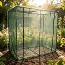 78" L x 39" W x 71" H Crop Cage, Plant Protection Tent with Heavy Duty Steel Frame and Zippered Door, Green Netting Cover for Garden, Lawn, Yard