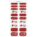 JMEOWIO Gel Nail Stickers Christmas Snowflake Holiday Semi Cured Gel Nail Strips Wraps UV/LED Nails Art Design Decoration Accessories