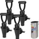 4-Pack 03260.0002 Replacement Faucet Kit for Tea Dispenser | Reusable Spigot for Tea Urn with 2 Wing Nuts & 2 C-Rings | BPA Free & Dishwasher Safe