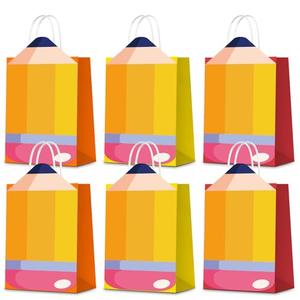 KERINGO 24 PCS Back to School Gift Bags Pencil Gift Bags with Handle Candy Goodie Boxes Teacher Gift Bag for First Day of School Supplies Birthday Party Decorations, Set of 2 KERINGO 24 PCS Back to School Gift Bags Pencil Gift Bags with Handle Candy Goodie Boxes Teacher Gift Bag for First Day of School Supplies Birthday Party Decorations, Set of 2
